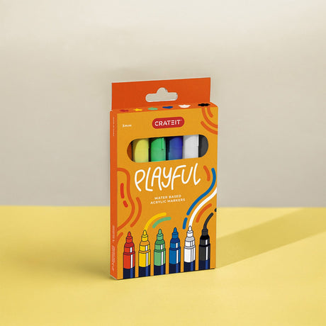 Crateit Playful Markører 3mm 6 Pakke