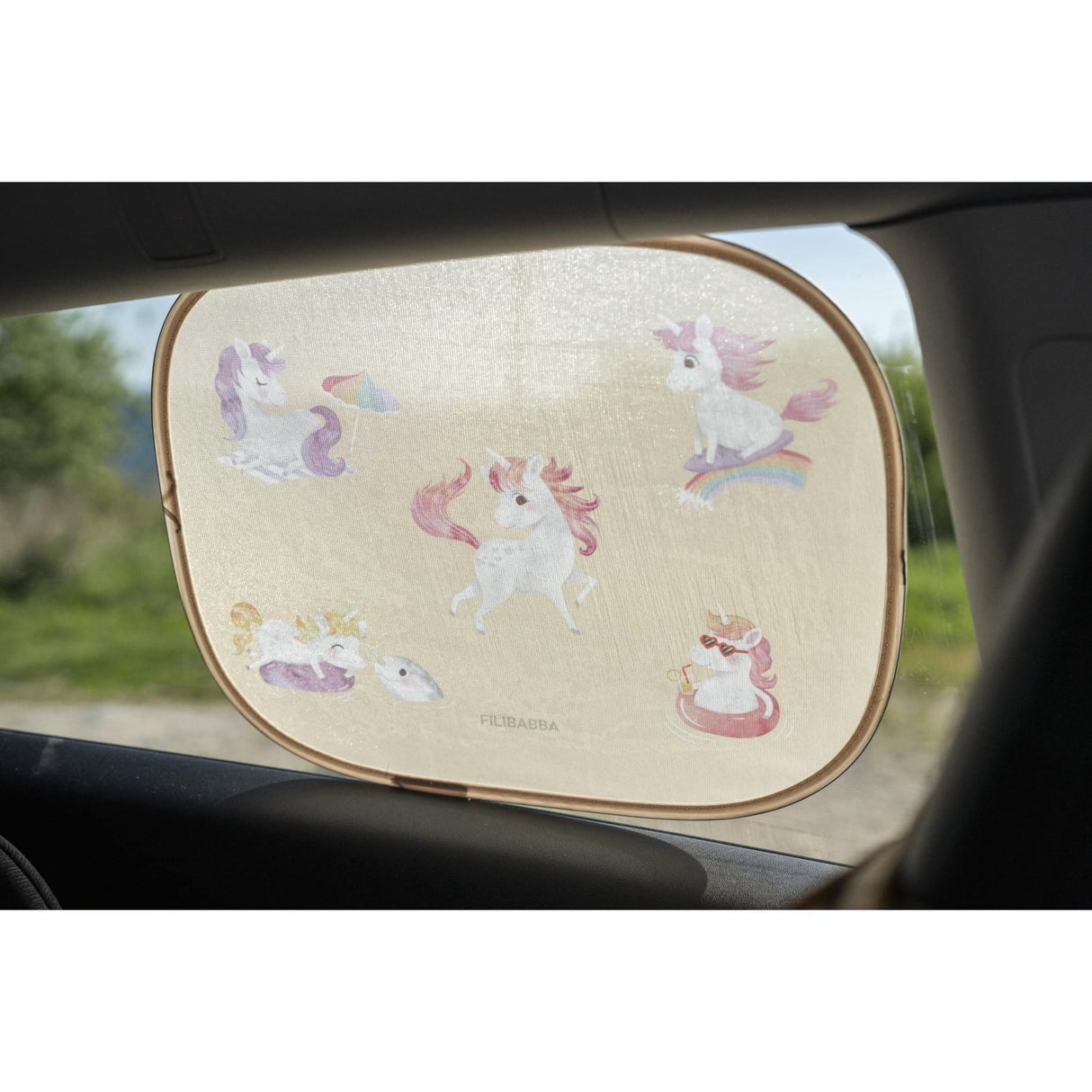 FILIBABBA Unicorn Shores Solskærme Til Bilen 2 Pakke