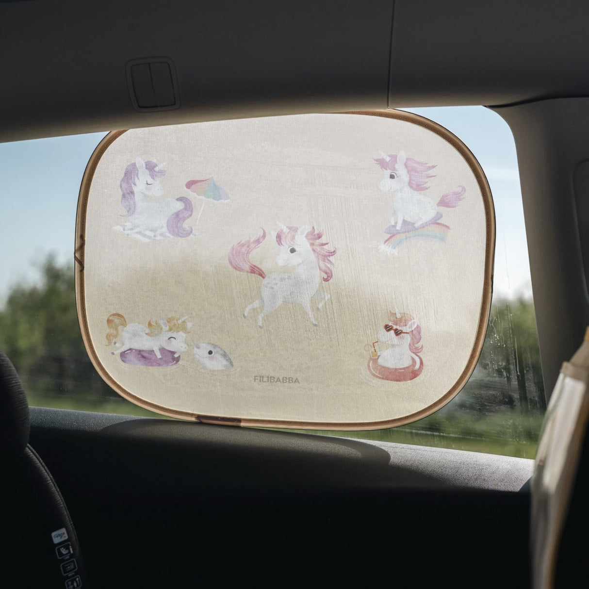 FILIBABBA Unicorn Shores Solskærme Til Bilen 2 Pakke