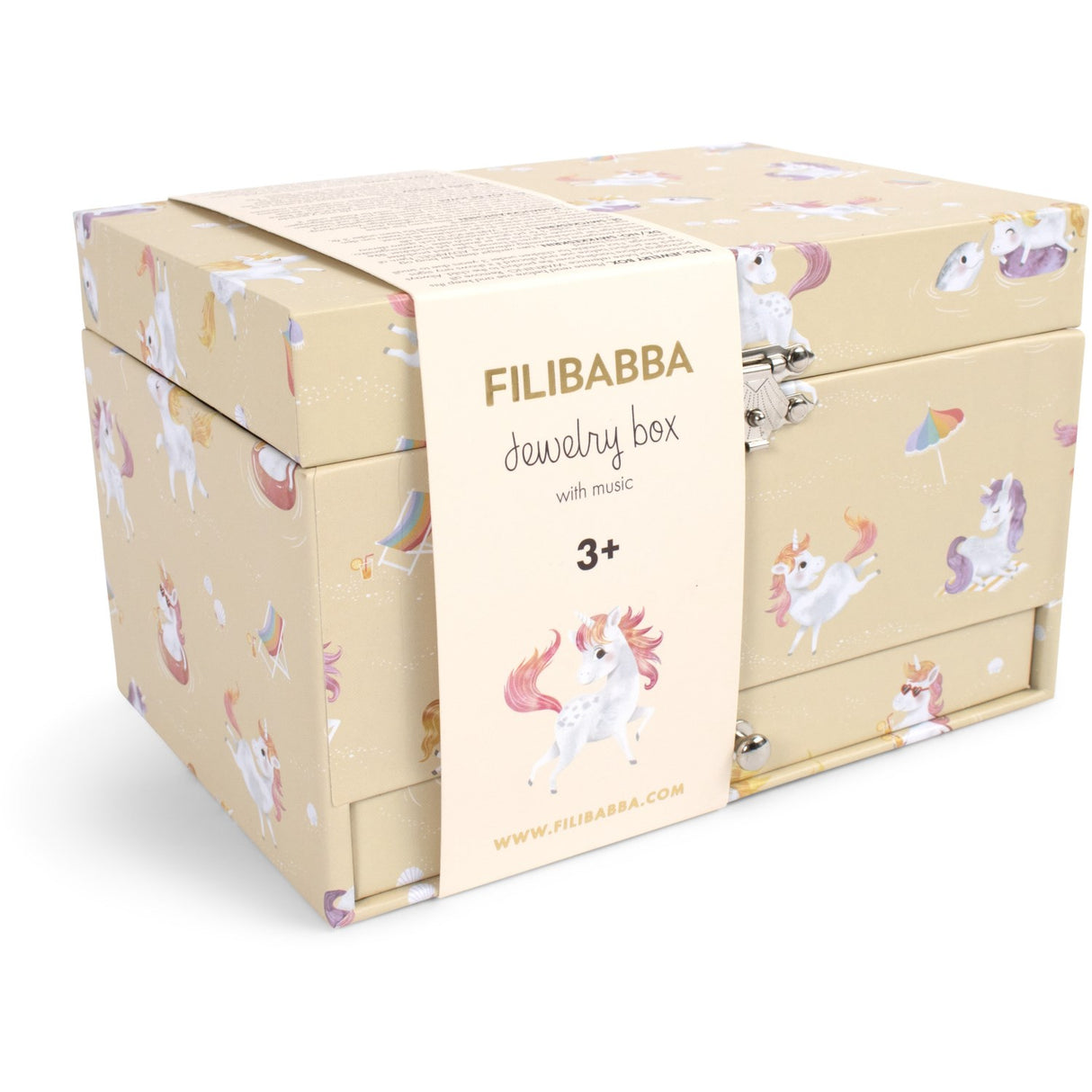 FILIBABBA Unicorn Smykkeskrin Med Musikk