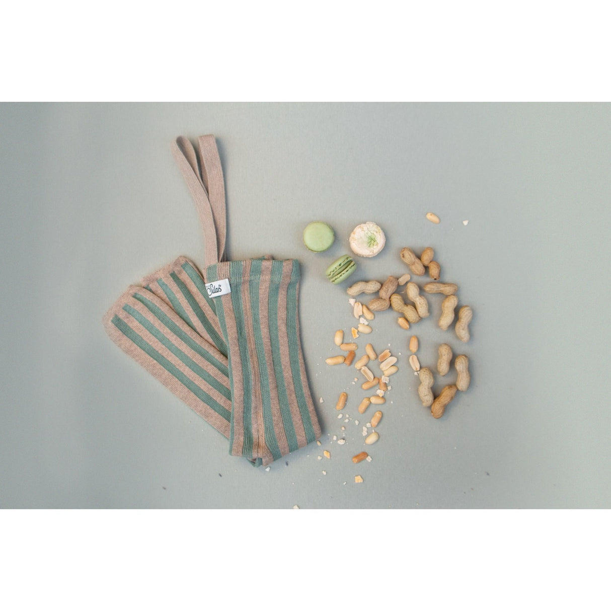 Silly Silas Matcha X Peanut Striped Footless Strømpebukser Special Edition
