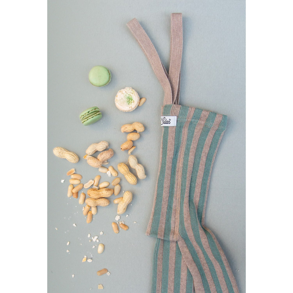 Silly Silas Matcha X Peanut Striped Footless Strømpebukser Special Edition