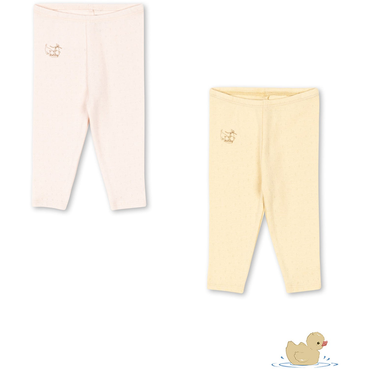Konges Sløjd Banana Crepe/Creole Pink Fanga Perla 2 Pakke Bukser Ocs
