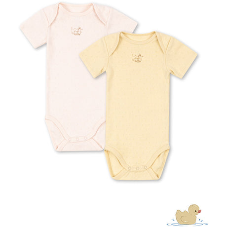 Konges Sløjd Banana Crepe/Creole Pink Fanga Perla 2 Pakke Ss Body Ocs