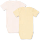 Konges Sløjd Banana Crepe/Creole Pink Fanga Perla 2 Pakke Ss Body Ocs