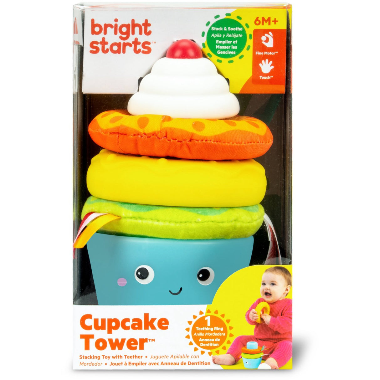 Bright Starts Cupcake Tower™ Stacking Leketøy With Bitering