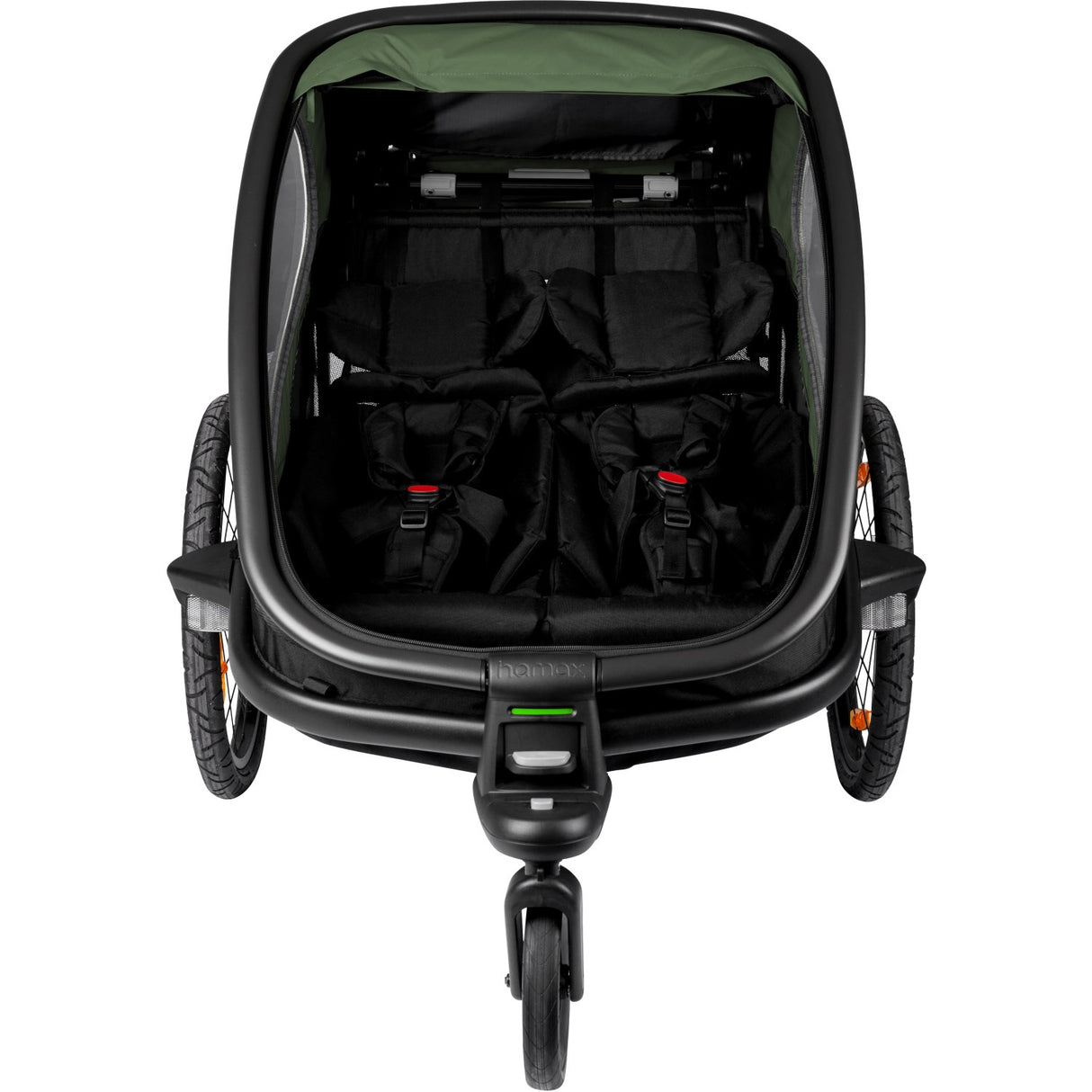 Hamax Green/Black Outback Bicycle Trailer Dobbel