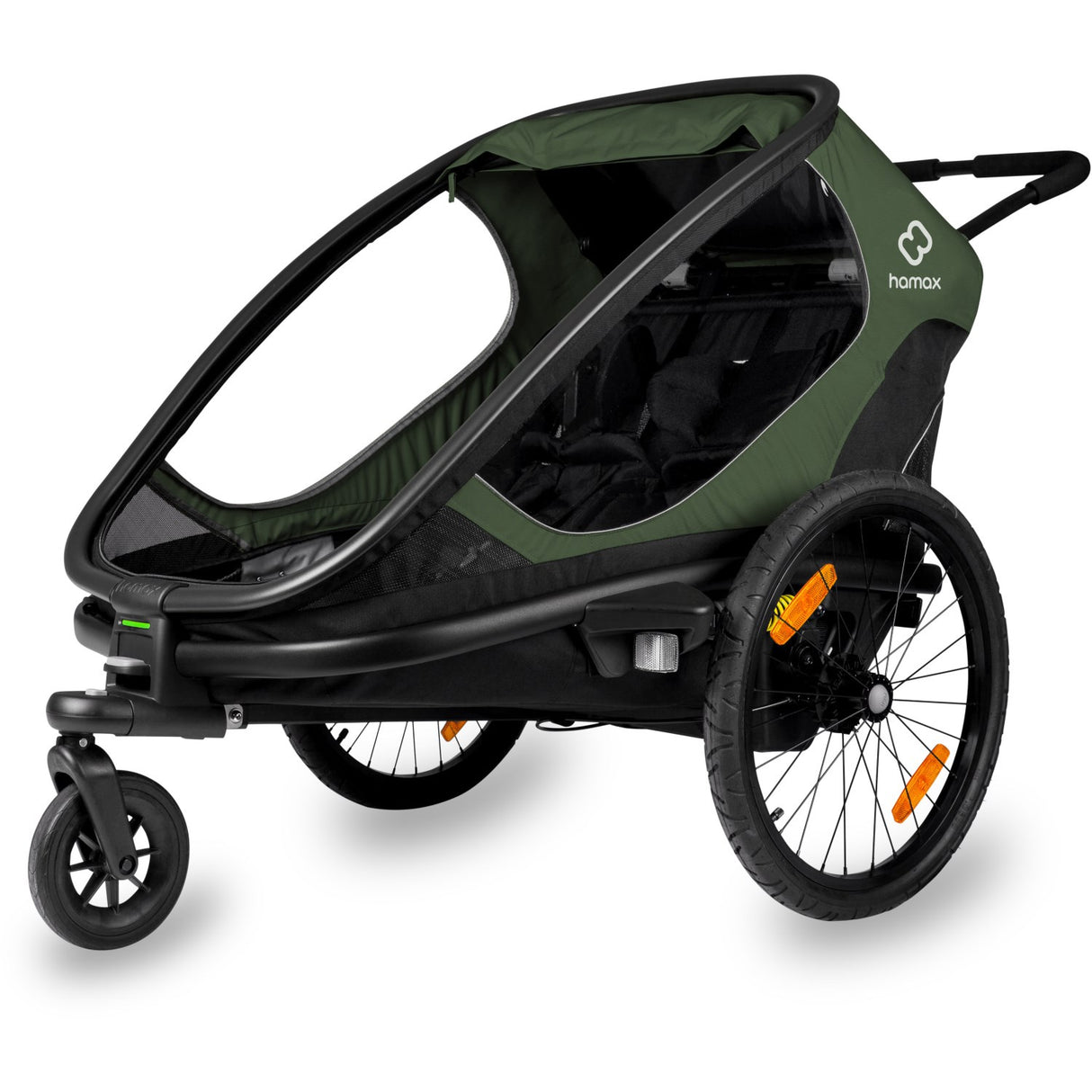 Hamax Green/Black Outback Bicycle Trailer Dobbel