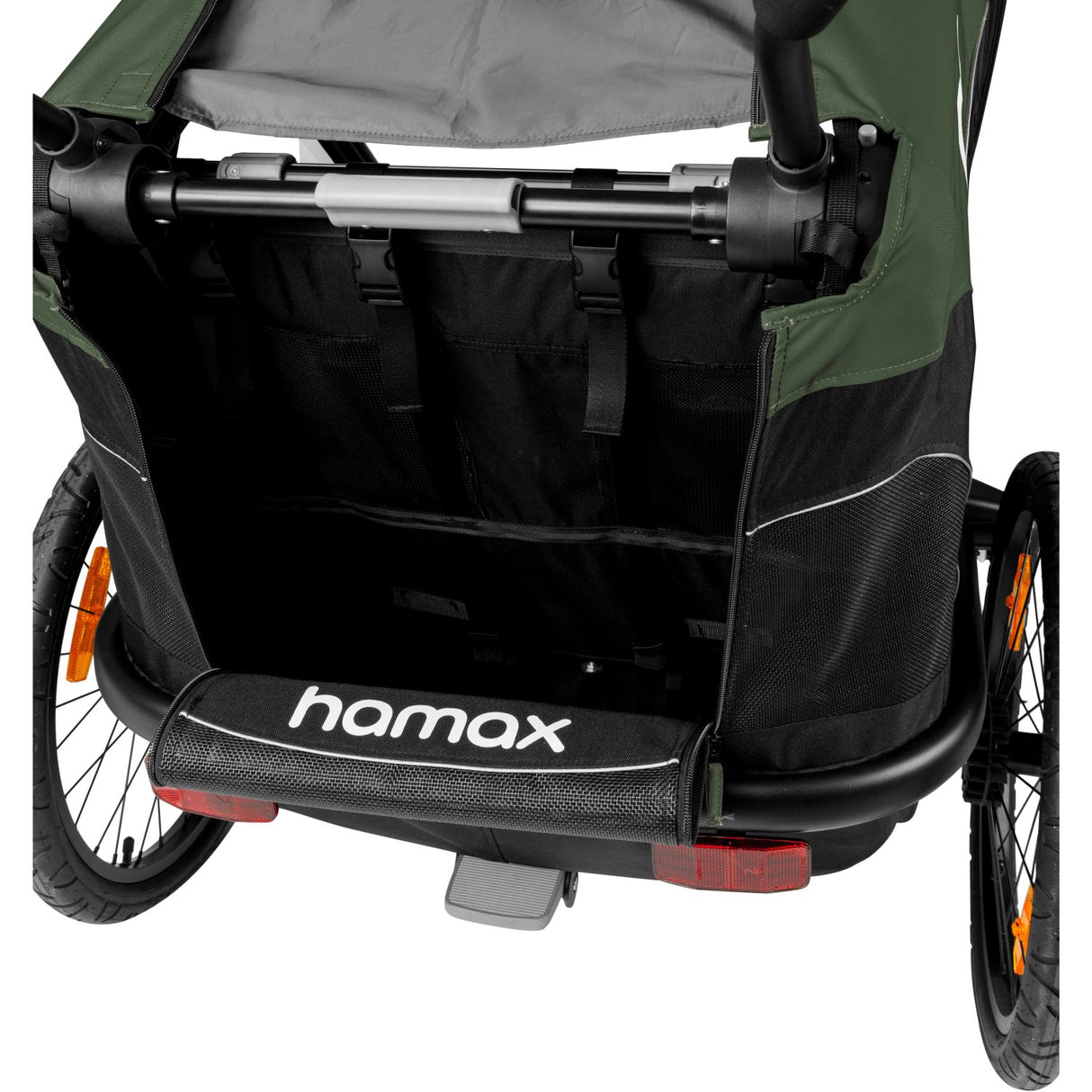 Hamax Green/Black Outback Bicycle Trailer Dobbel
