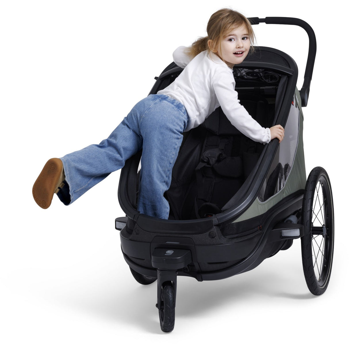 Hamax Green/Black Outback Next Enkelt Bicycle Trailer Enkelt