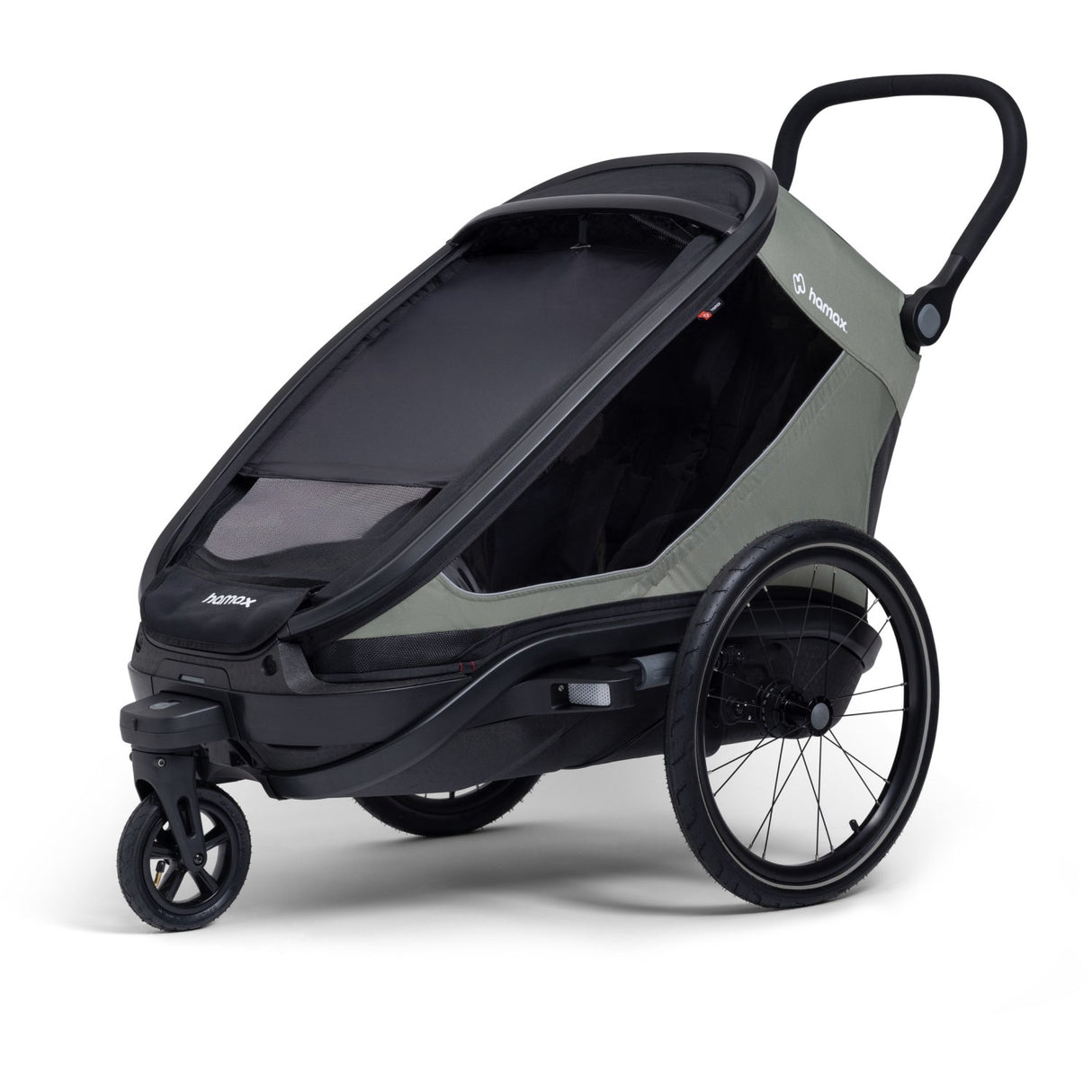 Hamax Green/Black Outback Next Enkelt Bicycle Trailer Enkelt