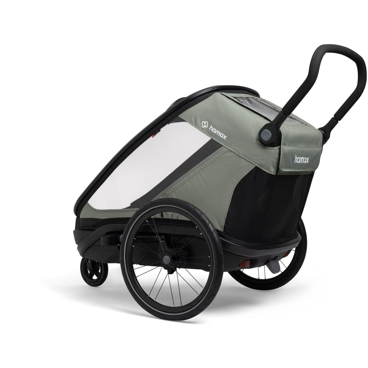 Hamax Green/Black Outback Next Bicycle Trailer Dobbel