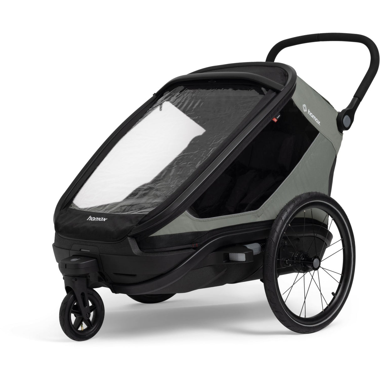 Hamax Green/Black Outback Next Bicycle Trailer Dobbel