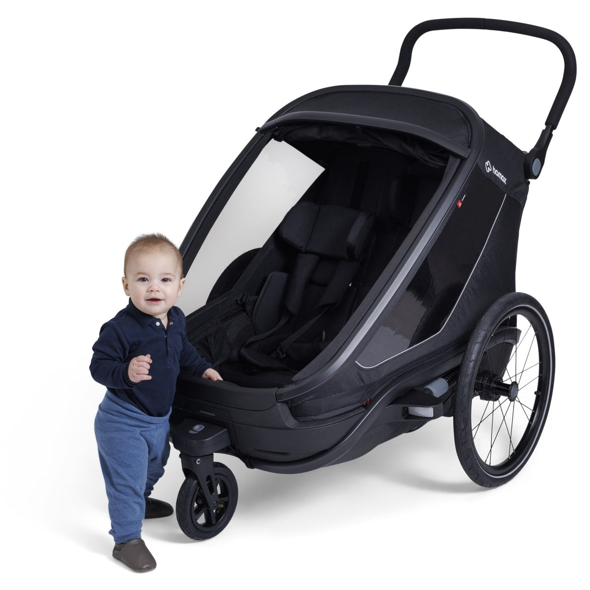 Hamax Black Outback Next Bicycle Trailer Dobbel