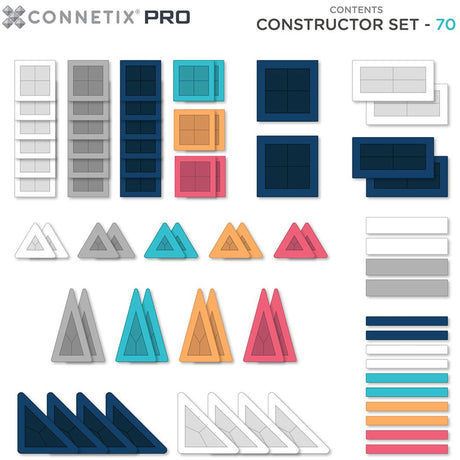 Connetix Multicolour Pro Constructor Sett 70 Pcs