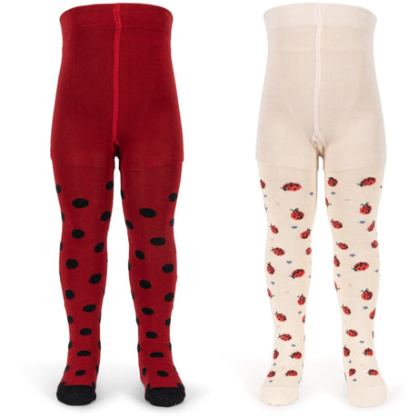 Konges Sløjd Ladybug 2 Pakke Ladybug Jacquard Strømpebukser