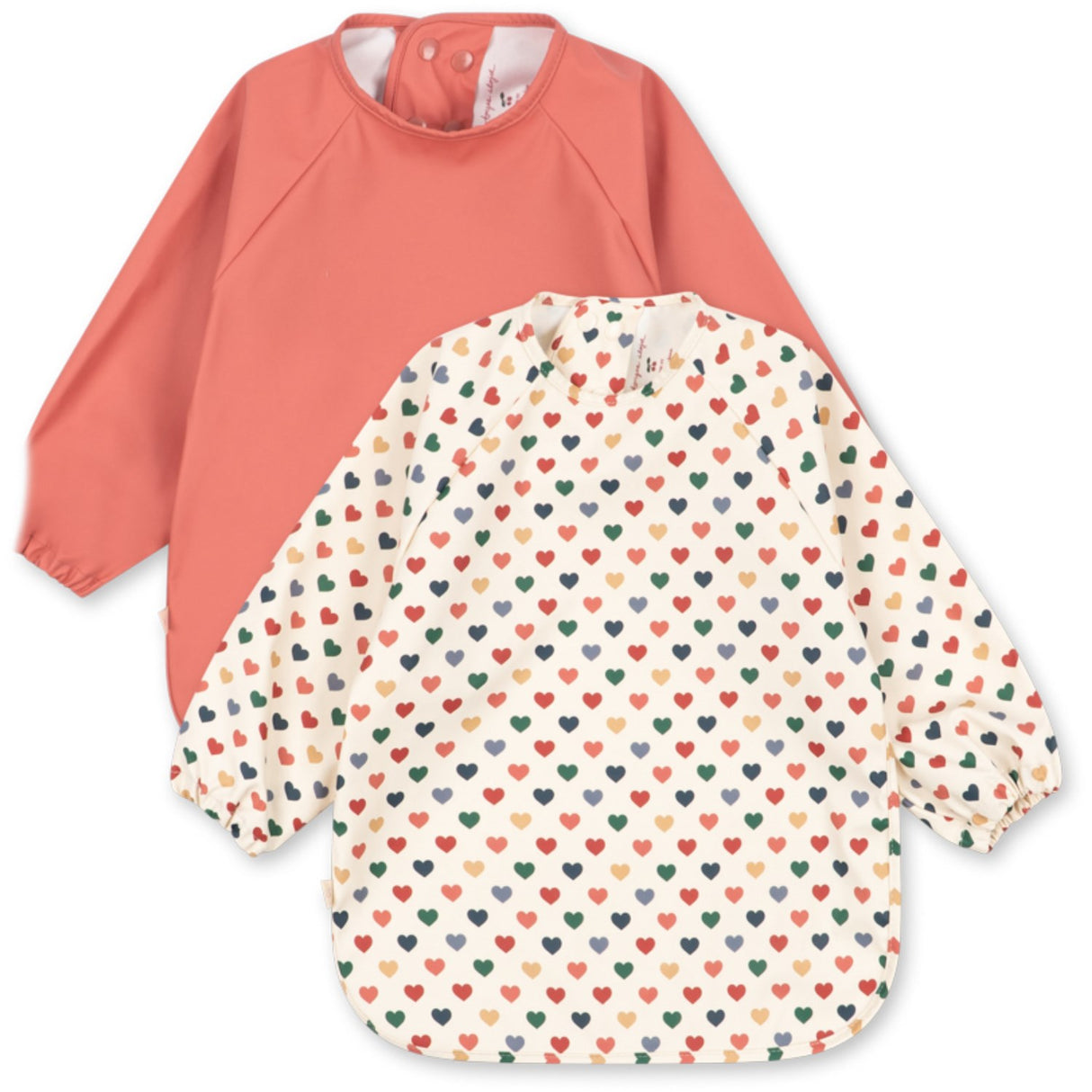 Konges Sløjd Coeur Colore/Faded Rose 2 Pakke Dinner Smekke Med Ermer