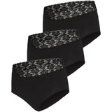 Mama;licious Black Mlheal Hw Lace Truser 3-P A.