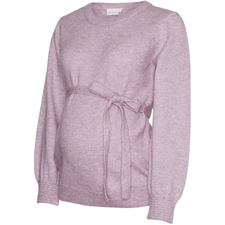 Mama;licious Misty Rose Melange Mlnewanne L/S Strikk Topp A.
