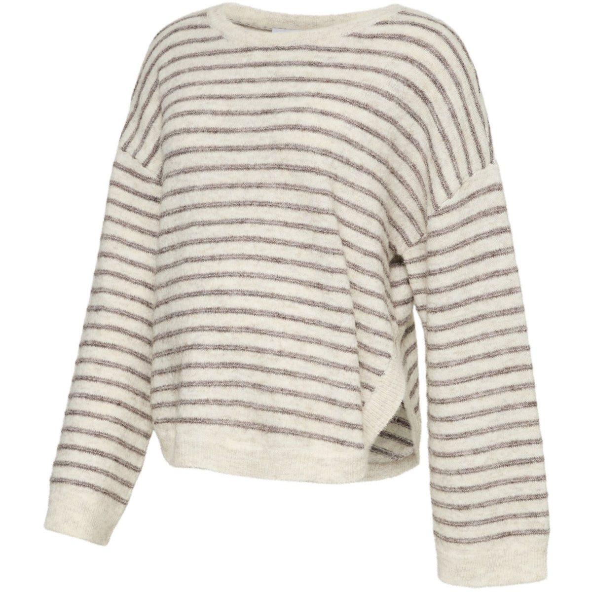 Mama;licious Birch Bungee Cord Melange Mlirma Vita Ls Strikk Topp 2F