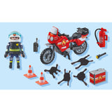 Playmobil® Fire Motorcycle & Oil Spill Incident
