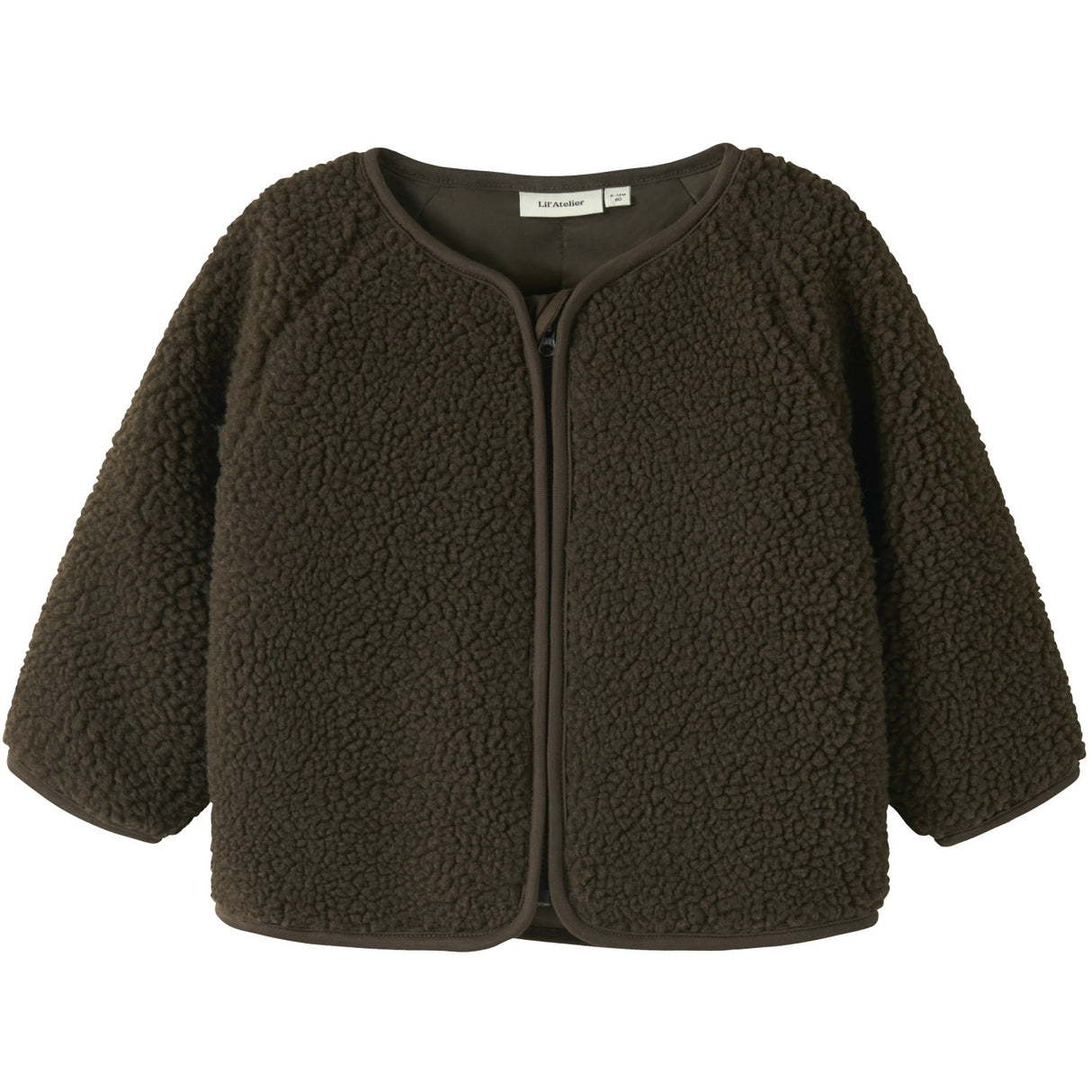 Lil'Atelier Dark Earth Nbnnalo Bia Loose Sherpa Jakke Lil