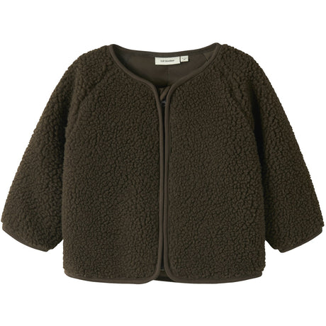 Lil'Atelier Dark Earth Nbnnalo Bia Loose Sherpa Jakke Lil