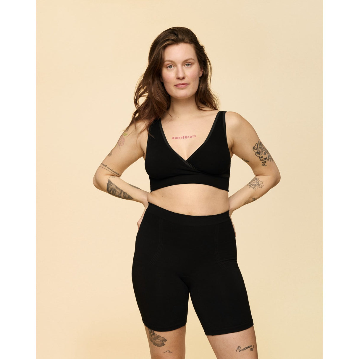 momkind Black Postpartum Shorts