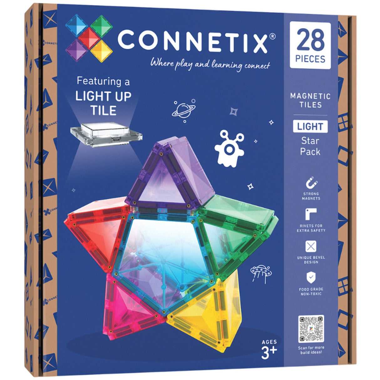 Connetix Multicolour Light Star Pakke 28 Pcs