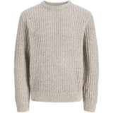 Jack & Jones Junior Sea Salt Jjjaxon Strikk Crew Neck Jnr