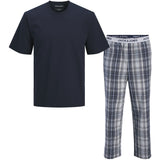 Jack & Jones Junior Sky Captain Checks Jacluca Ss Tee Og Woven Bukser Gif Jnr