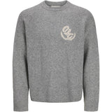 Jack & Jones Junior Light Grey Melange Jorfrederiksberg Strikk Emb Cn Sn Jnr