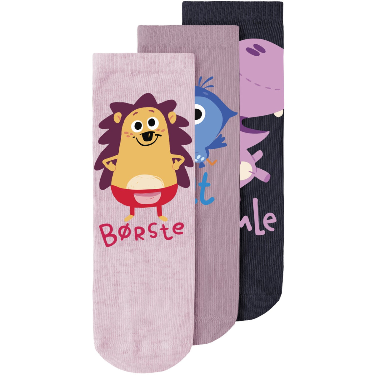 Name It Mauve Shadows Nmfabine Borste 3-Pakning Strømper Dr