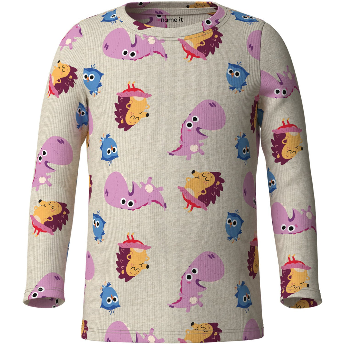 Name It Peyote Melange Nmfabesa Borste Ls Slim Topp Dr
