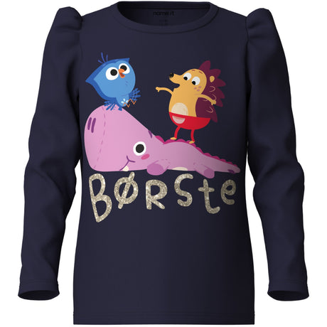 Name It Evening Blue Nmfabiri Borste Ls Topp Box Dr