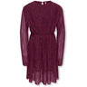 kids ONLY Rumba Red Silver Lurex Kogglam Ls Kjole Jrs