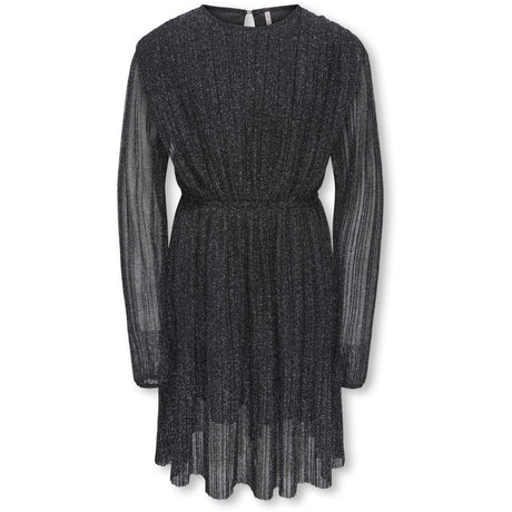 kids ONLY Black Silver Lurex Kogglam Ls Kjole Jrs