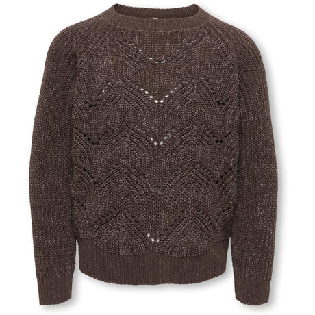 kids ONLY Coffee Bean Silver Glitter Kogslobe Ls Glitter O-Neck Bf Knt