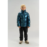 The New Metallic Blue Tnuffe Puffer Jakke