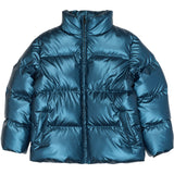 The New Metallic Blue Tnuffe Puffer Jakke