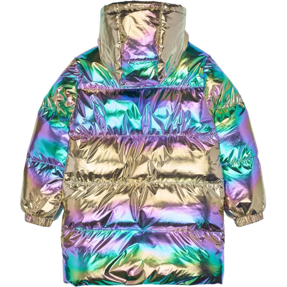 The New Metallic Multicolor Tnunicca Long Puffer Jakke