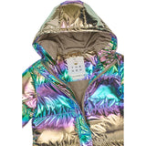 The New Metallic Multicolor Tnunicca Long Puffer Jakke