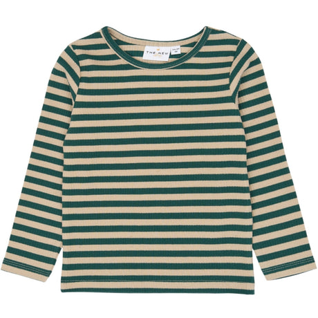THE NEW Siblings June Bug Striped Tnstfro L_S Rib Tee