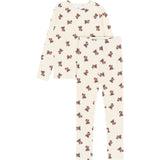 The New Gardenia AOP Tnholiday Teddybjørn Rib Night Sett