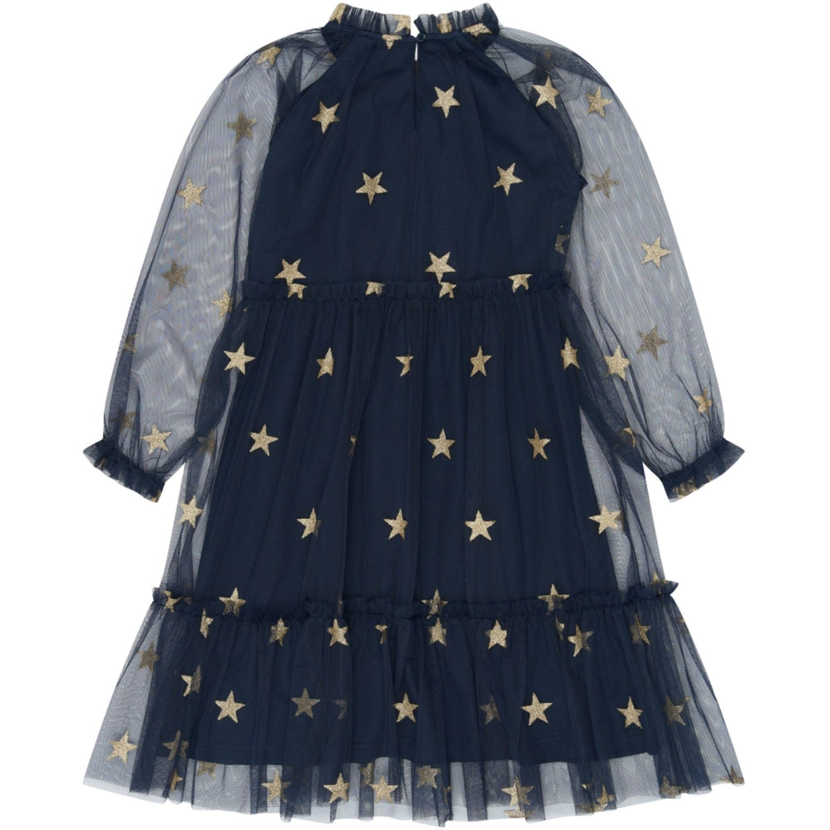 The New Navy Blazer AOP Tnyudelle Mesh L_S Kjole