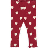 THE NEW Siblings Rio Red AOP Tn Tnsbholiday Red Heart Rib Leggings