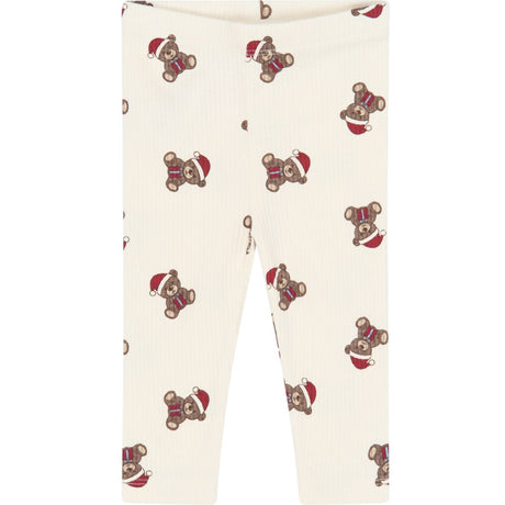 THE NEW Siblings Gardenia AOP Tnsbholiday Teddybjørn Rib Leggings
