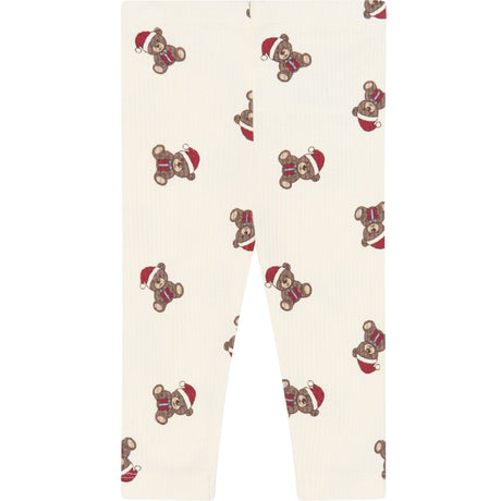 THE NEW Siblings Gardenia AOP Tnsbholiday Teddybjørn Rib Leggings