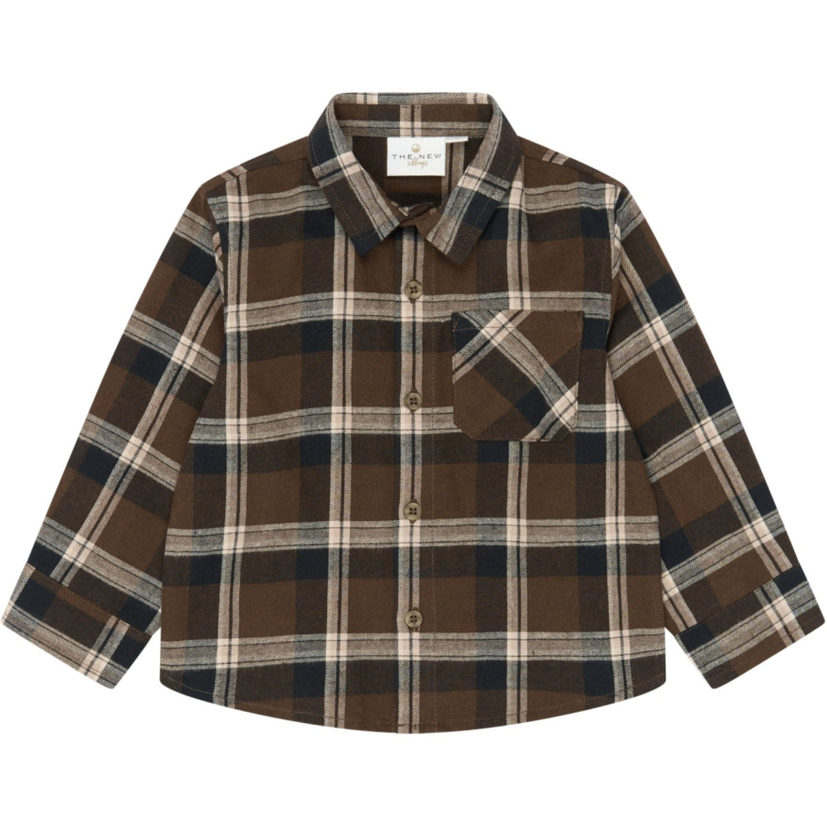 THE NEW Siblings Navy Blazer Check Tnstyaki L_S Flannel Skjorte