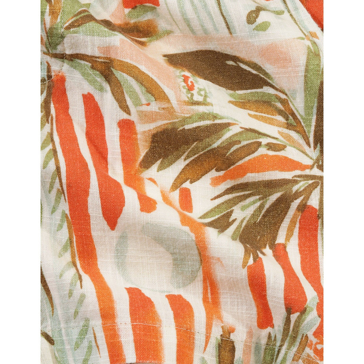 Les Deux Kids Raw Sienna Orange Palm AOP Shorts KIDS